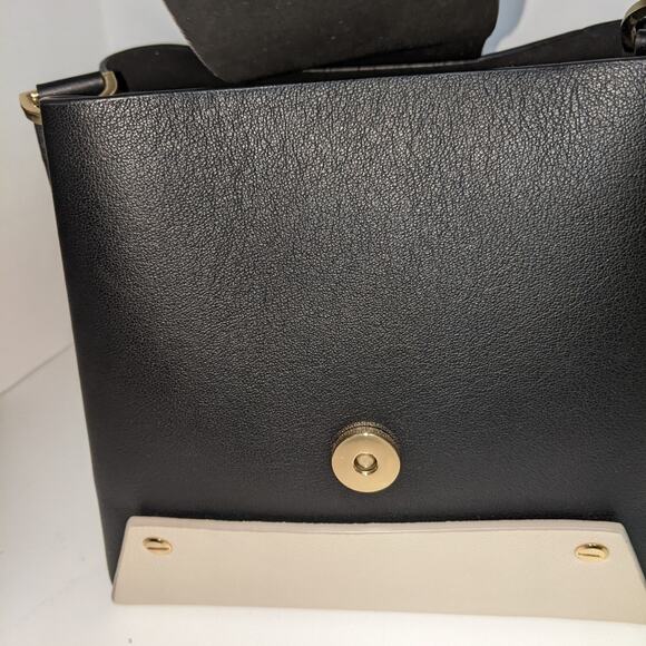 Yuzefi Delila Mini Bag Black Tan Colorblock Leather Crossbody& Chain Strap Spain - Picture 6 of 16